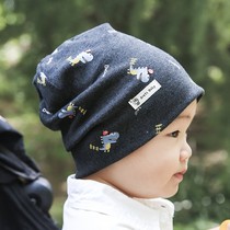 儿童帽女童套头帽婴儿帽子春秋冬季纯棉薄款男宝宝针织婴幼儿套装