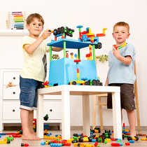 德国POLY-M创意畅玩动态套装大颗粒积木 儿童拼插搭建大号玩具