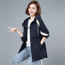 风衣女中长款2022年新款女式韩版洋气大衣中年妈妈休闲小个子外套