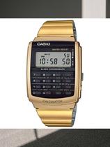 CASIO卡西欧海外购日韩手表专柜男子不锈钢黑色表盘时尚休闲腕表