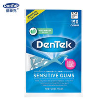 德泰克DenTek超细剔牙线棒细滑牙签刷扁线牙缝成人薄荷味舒适清洁