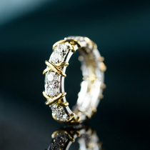 『薇家』经典设计。高级珠宝重工重钻镶钻石1.14克拉18K双色戒指
