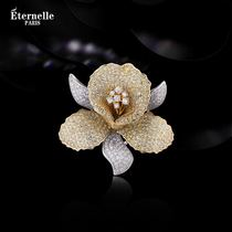 法国Eternelle原创设计山茶花胸针高档奢华气质胸花女母亲节礼物