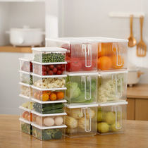 冰箱食物收纳盒厨房食品果蔬保鲜盒带盖可叠加盒子抽拉日式储物盒