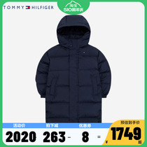Tommy童装2024冬季新品儿童中长款羽绒服男童加厚外套中大童棉服