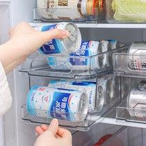 PET双层冰箱易拉罐汽水收纳盒 家用厨房冷藏啤酒饮料整理储物神器