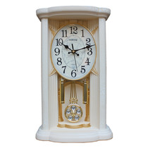 新品复古台钟摆件时时钟钟摆台式钟表客厅大号创意欧式桌面坐钟报