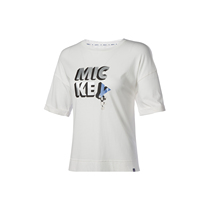李宁短袖T恤女士夏季新款迪士尼米奇联名宽松运动针织上衣ATSQ104
