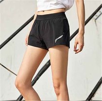 李宁运动短裤女子夏季新款跑步反光时尚潮流透气比赛裤AAPR356