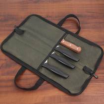 WESSLECO户外露营刀具收纳包帆布多功能手提中西餐厅厨师刀具包