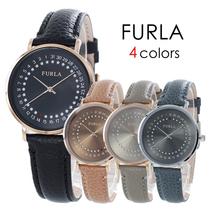 日本代购 FURLA芙拉 女款日历显示皮带休闲日常搭配石英手表