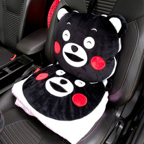 熊本熊抱枕被子两用车载午睡多功能二合一折叠夏凉q被办公式