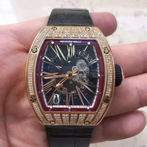 二手 99新理查德米勒 RM023玫瑰金 半钻男士奢华手表 腕表