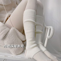 堆堆袜套女冬辣妹针织白色袜子luolita中筒袜秋冬保暖腿套小腿袜