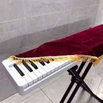 88键折叠式电子钢琴键盘盖布金丝绒琴罩防尘琴盖布琴披通用
