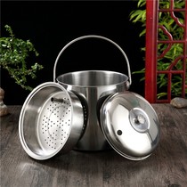 茶渣桶茶桶304不锈钢废水桶功夫茶具配件茶台桶家用茶叶桶