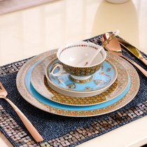 欧式陶瓷餐具组合餐桌盘子家用轻奢单人碗碟杯子送礼餐厅摆台套装