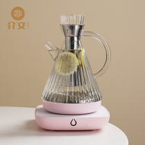 玻璃电热烧水壶煮茶器花茶下午茶粉色清新冷水壶水具智能加热保温