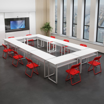 简易长方形办公桌会议长条培训桌长桌餐桌简约课桌椅组合学习桌子