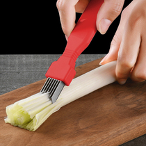日本不锈钢切葱丝神器家用厨房切丝刀刮葱刨葱花芹菜多功能切菜器