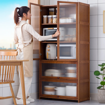 厨房置物架落地多层储物柜微波炉烤箱收纳置物柜多功能碗柜餐边柜
