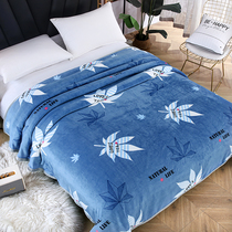 夏季空调毯法兰绒毛毯午休沙发盖毯加绒铺床床单珊瑚绒薄被小毯子