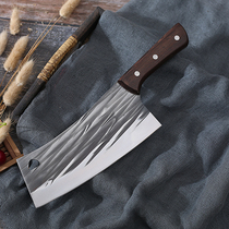 木柄手工锻打菜刀家用切片刀具厨房切肉厨师专用老式锋利不锈钢刀