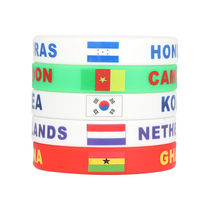 洪都拉斯喀麦隆韩国荷兰加纳国旗运动能量手环世界杯球迷硅胶腕带
