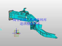 汽车前纵梁焊接体三维STEP格式3D图纸设计参考资料【737】