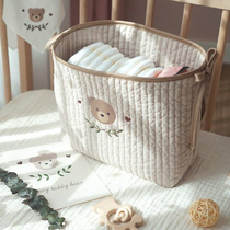 婴儿床挂袋床边收纳袋宝宝玩具尿布尿片袋儿童大容量布艺储物袋
