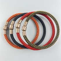 5毫米粗款不绣钢丝绳手绳适用于周生生男女穿转运珠红绳手链串珠