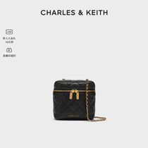 [春季穿搭]CHARLES＆KEITH小号CK2-80271114菱格链条斜挎盒子包