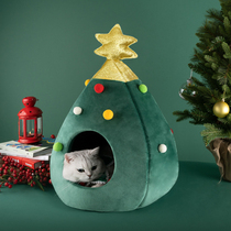 zeze圣诞树猫窝冬季宠物用品猫屋猫咪猫床猫垫狗窝四季通用猫用品