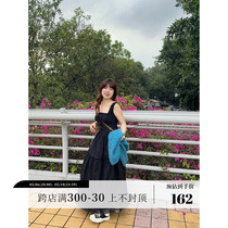 米米子微胖大码女装“沉睡星河”赫本风高级设计感连衣裙2024春季