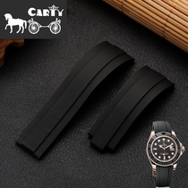 carty硅胶表带 代用水鬼 劳力士 表带 黑色 20mm 胶表带 手表配件