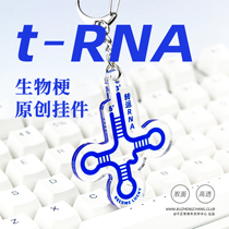 原创转运RNA钥匙扣亚克力双面挂件生物科研趣味搞怪trna理科礼物