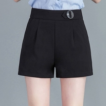 时尚针织夏季短裤女2020新款外穿宽松高腰阔腿松紧头显瘦a字短裤