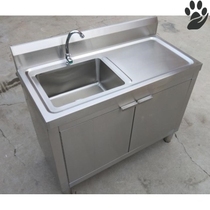 柜子不锈钢家用水槽柜式商用带平台水槽水池茶水间水吧台厨房