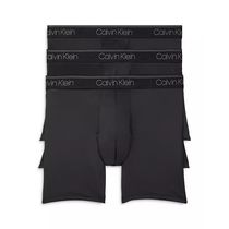 Calvin Klein ck内裤男士内裤平角中腰四角短裤3条装透气送男友