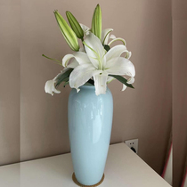 现代简约景德镇陶瓷插鲜花瓶餐桌电视柜水培百合向日葵尤加利摆件