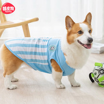 柯基衣服夏季薄款法斗柴犬专用背心宠物小型中型犬运动风背心衣服