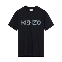KENZO/高田贤三 新款男士字母LOGO印花黑色圆领短袖T恤4SA 5TS000