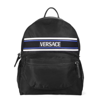 Versace/范思哲新款男士黑色logo贴标尼龙双肩包DFZ7239