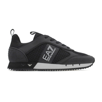 Armani/阿玛尼 EA7系列新款男士logo印花网眼黑色运动鞋X8X027