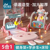 活石新生婴幼儿脚踏钢琴可学步车0-3岁1女宝宝健身架器益智玩具男