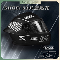 适用摩托车头盔SHOEI 93号全盔贴花贴纸线条拉花装饰版画防水改装