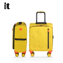 英国it行李箱卡通动物企鹅浮雕儿童行李箱旅行拉杆15寸登机软箱