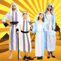 万圣节成人服装女阿联酋长袍cos儿童男阿拉伯中东迪拜王子衣服饰