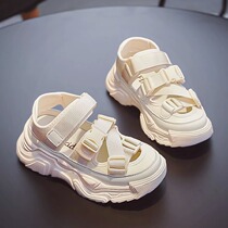 女童运动凉鞋2024新款夏季儿童包脚趾头沙滩鞋厚底防滑中大童包跟