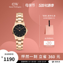 DW手表女 ICONIC系列时髦小精钢彩盘石英表 玫瑰金色商务女士腕表